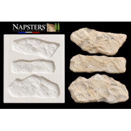 Lot de 20 moules pour pierres de parement – 48 empreintes – Environ 1 m² – Napsters Collection