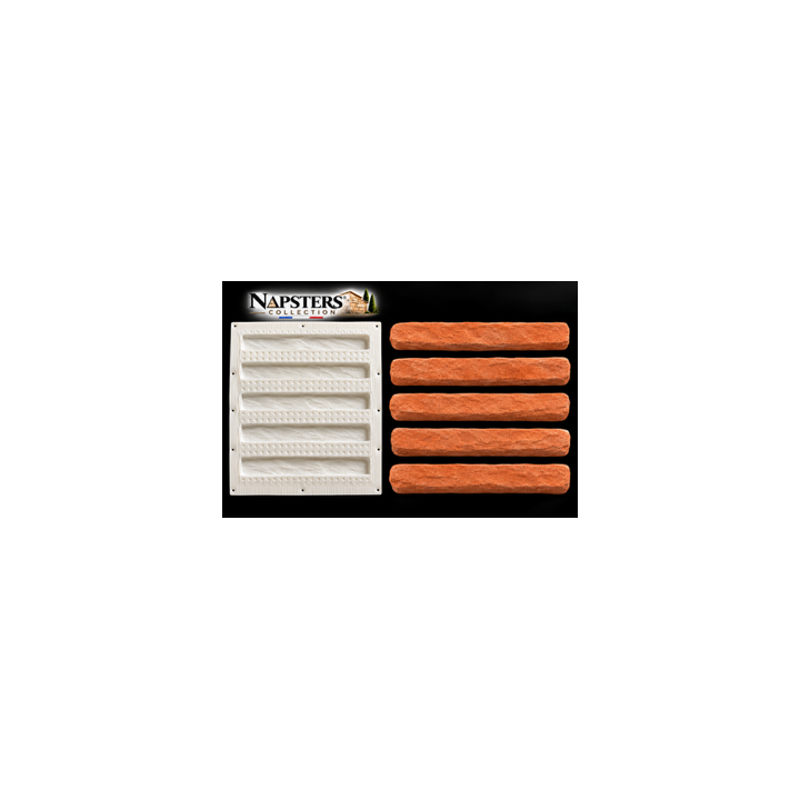 Lot de 40 moules pour pierres de parement – 96 empreintes – Environ 2 m² – Napsters Collection