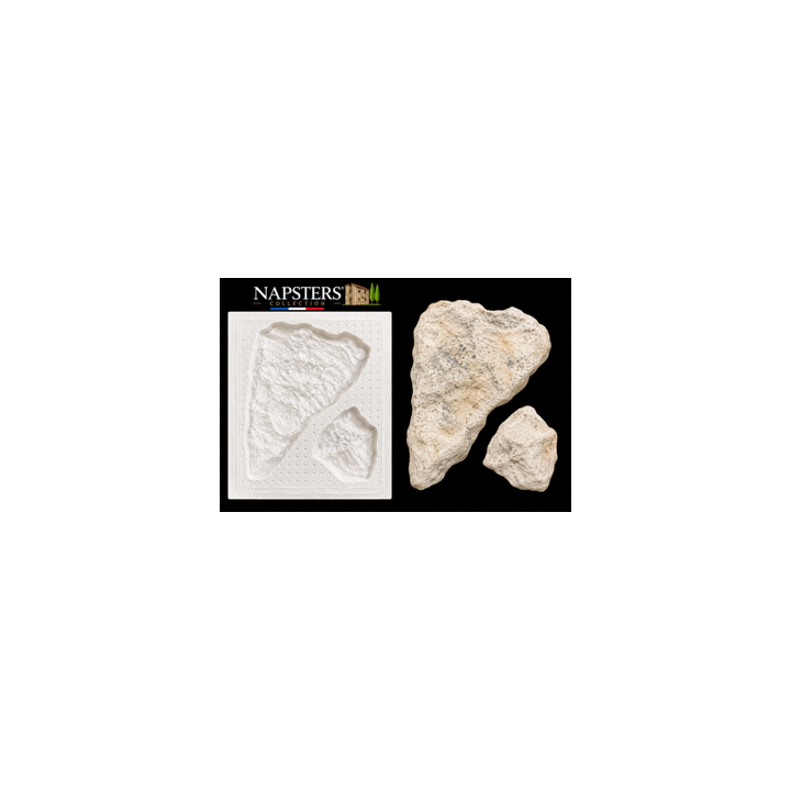 Lot de 20 moules pour pierres de parement – 48 empreintes – Environ 1 m² – Napsters Collection