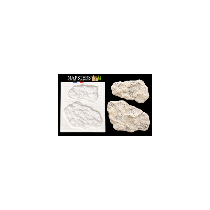 Lot de 20 moules pour pierres de parement – 48 empreintes – Environ 1 m² – Napsters Collection