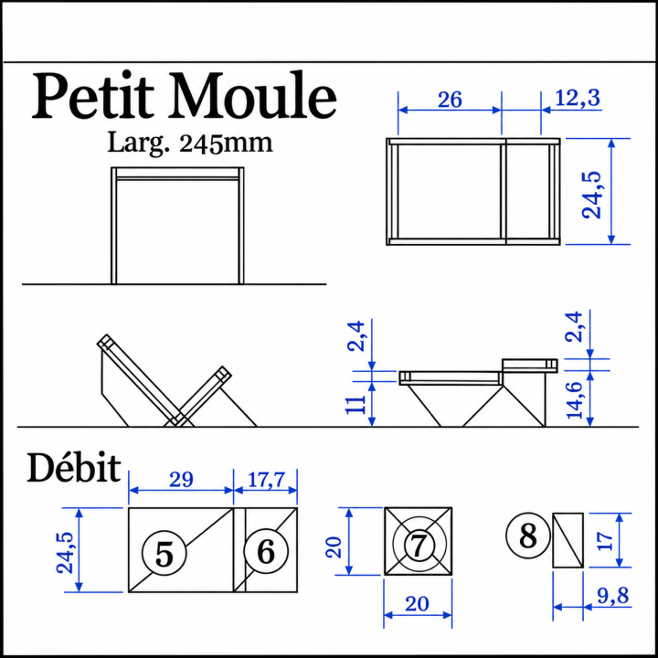 6 moules pierres d'angle | Napsters Collection