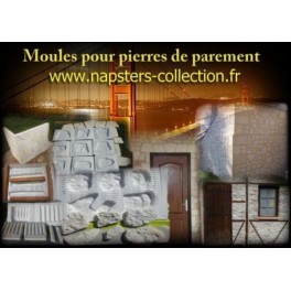 moules pour pierres de parement, Pack complet, pierres, angles, dessus muret, encadrement, pigments etc. ..