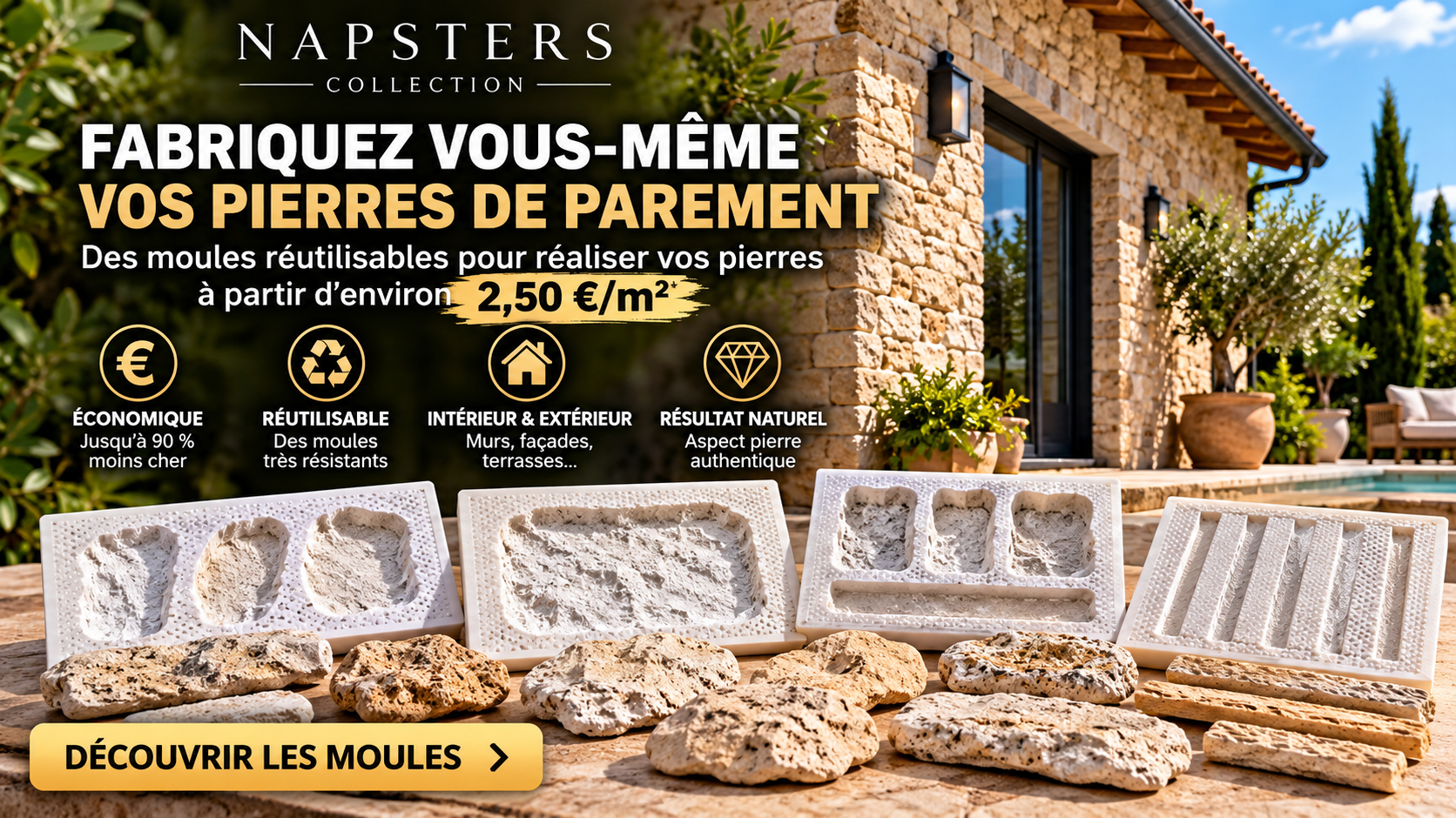Fabriquez vous-m&ecirc;me vos pierres de parement